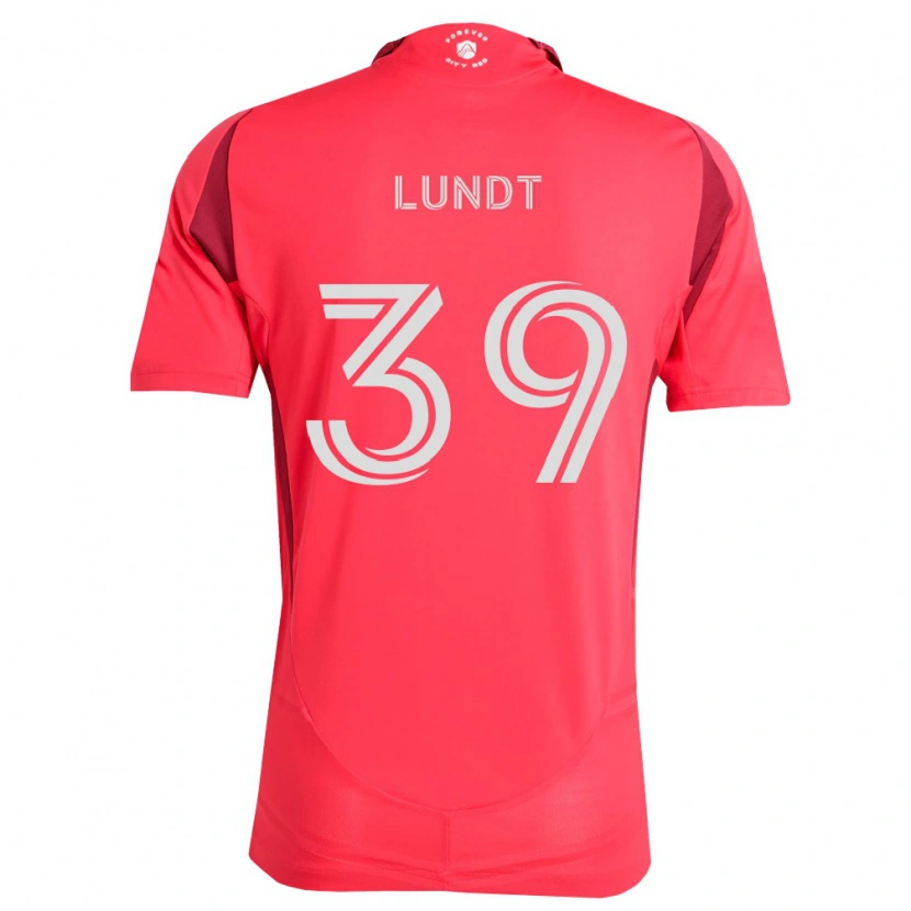 Danxen Børn Ben Lundt #39 Magenta Hvid Hjemmebane Spillertrøjer 2026/27 Trøje T-Shirt