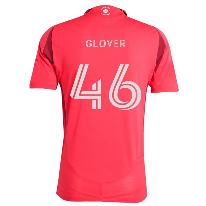 Danxen Børn Caden Glover #46 Magenta Hvid Hjemmebane Spillertrøjer 2026/27 Trøje T-Shirt