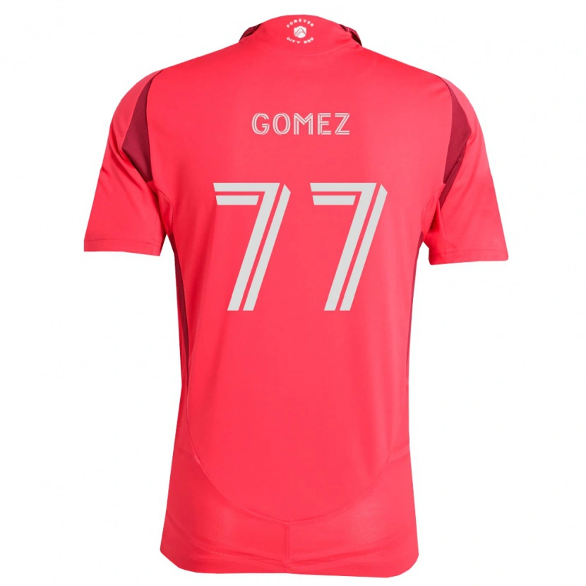 Danxen Børn Sam Gomez #77 Magenta Hvid Hjemmebane Spillertrøjer 2026/27 Trøje T-Shirt