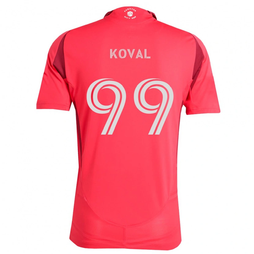 Danxen Børn Stanislav Koval #99 Magenta Hvid Hjemmebane Spillertrøjer 2026/27 Trøje T-Shirt