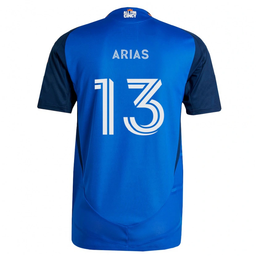 Danxen Børn Santiago Arias #13 Kongelig Blå Orange Hjemmebane Spillertrøjer 2026/27 Trøje T-Shirt