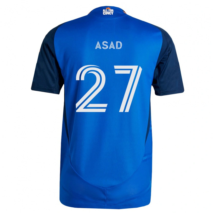 Danxen Børn Yamil Asad #27 Kongelig Blå Orange Hjemmebane Spillertrøjer 2026/27 Trøje T-Shirt