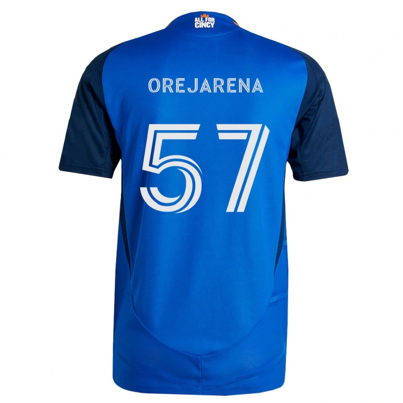 Danxen Børn Leo Orejarena #57 Kongelig Blå Orange Hjemmebane Spillertrøjer 2026/27 Trøje T-Shirt