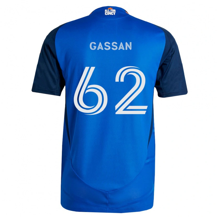 Danxen Børn Noah Gassan #62 Kongelig Blå Orange Hjemmebane Spillertrøjer 2026/27 Trøje T-Shirt