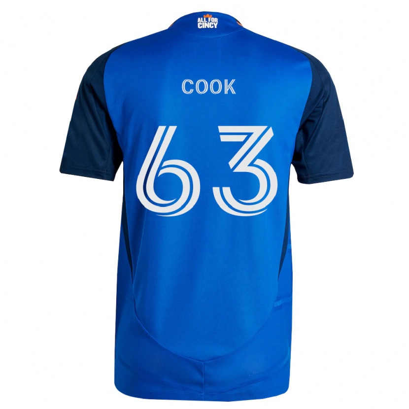 Danxen Børn Steel Cook #63 Kongelig Blå Orange Hjemmebane Spillertrøjer 2026/27 Trøje T-Shirt