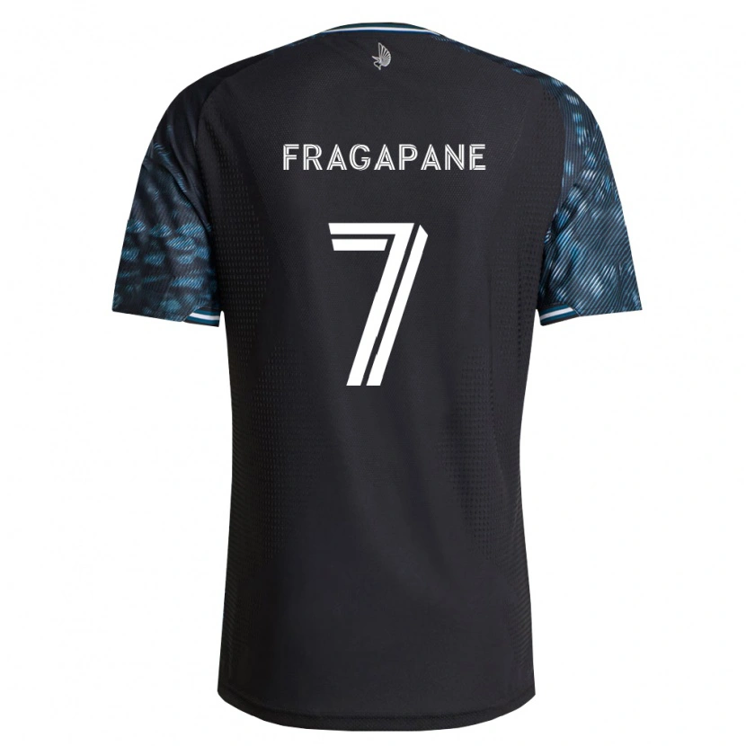 Danxen Børn Franco Fragapane #7 Sort Hvid Hjemmebane Spillertrøjer 2026/27 Trøje T-Shirt