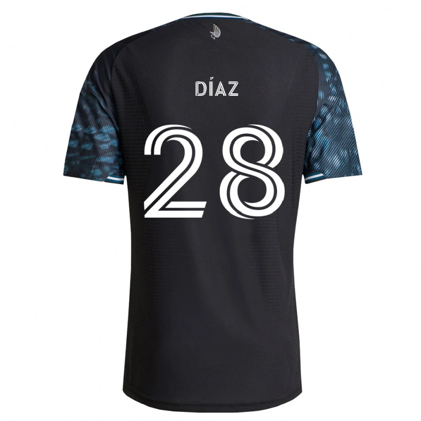 Danxen Børn Jefferson Díaz #28 Sort Hvid Hjemmebane Spillertrøjer 2026/27 Trøje T-Shirt