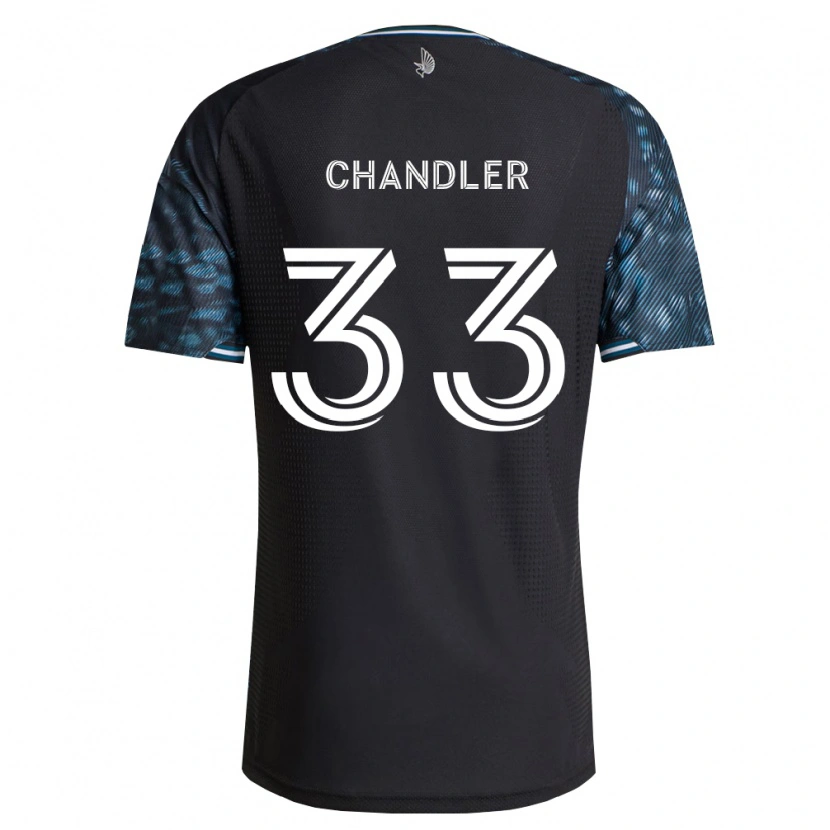 Danxen Børn Kieran Chandler #33 Sort Hvid Hjemmebane Spillertrøjer 2026/27 Trøje T-Shirt