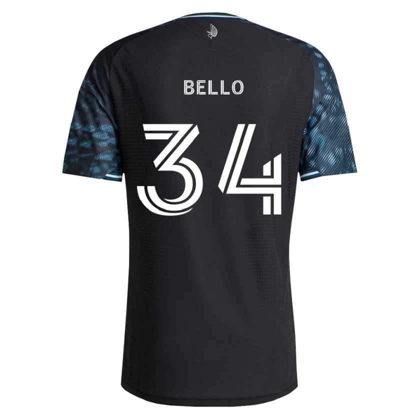 Danxen Børn Zaydan Bello #34 Sort Hvid Hjemmebane Spillertrøjer 2026/27 Trøje T-Shirt