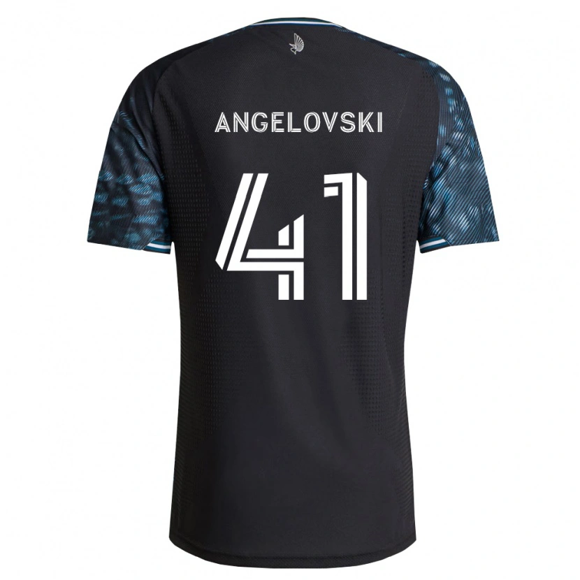 Danxen Børn Lazar Angelovski #41 Sort Hvid Hjemmebane Spillertrøjer 2026/27 Trøje T-Shirt