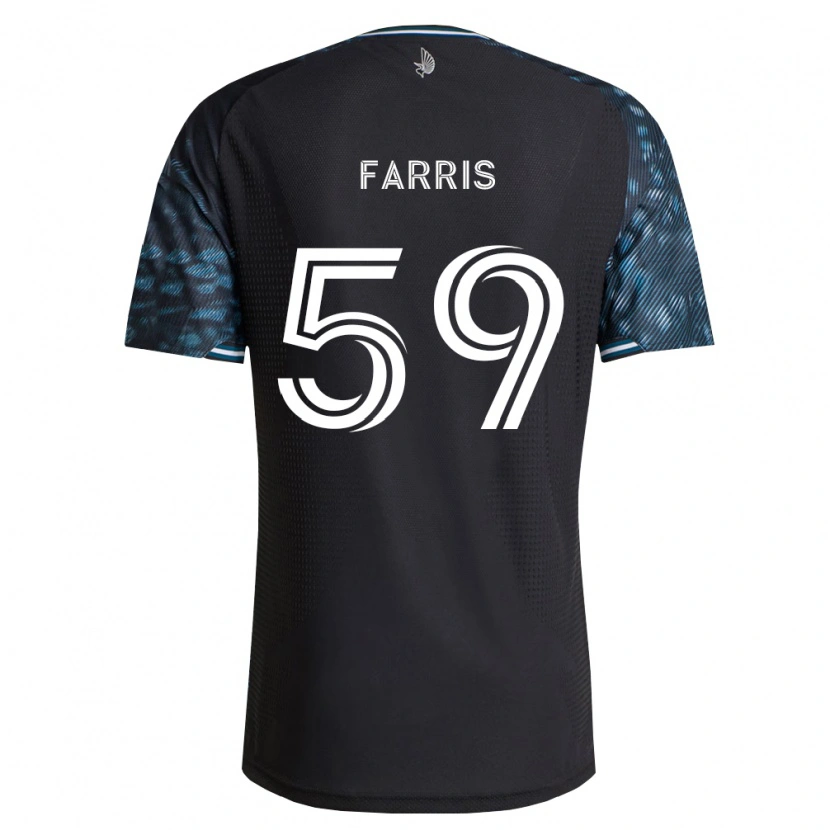 Danxen Børn John Farris #59 Sort Hvid Hjemmebane Spillertrøjer 2026/27 Trøje T-Shirt