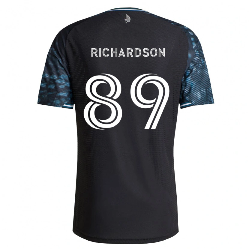 Danxen Børn Nick Richardson #89 Sort Hvid Hjemmebane Spillertrøjer 2026/27 Trøje T-Shirt