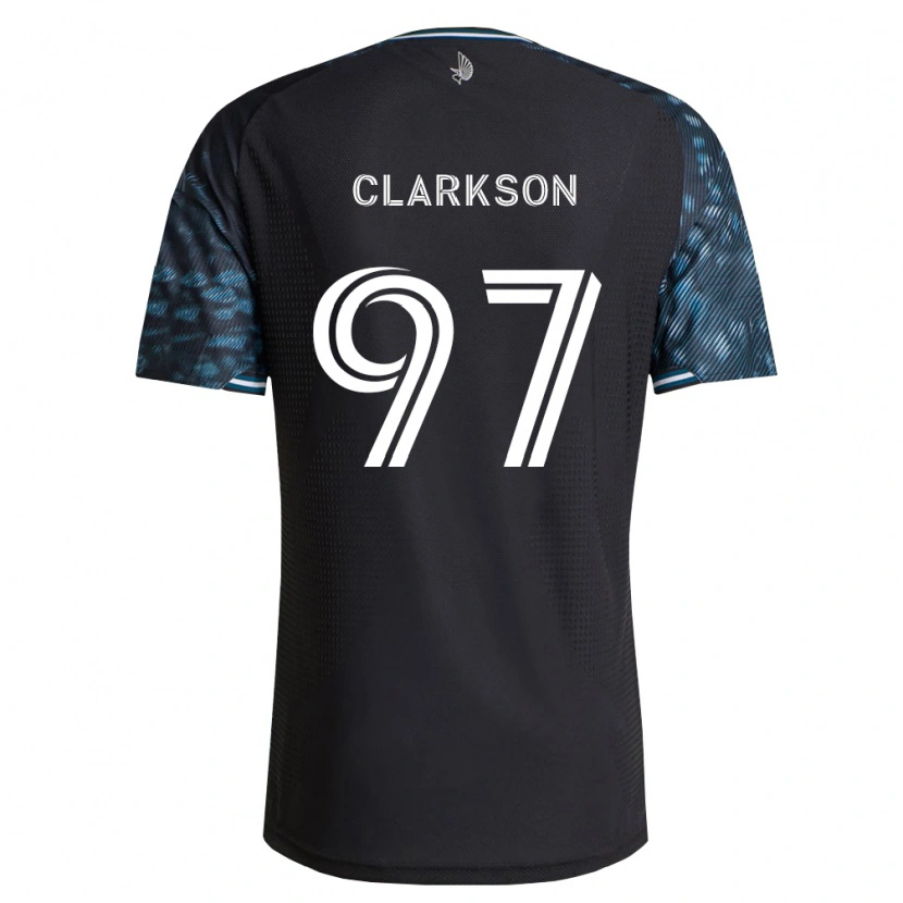 Danxen Børn Jack Clarkson #97 Sort Hvid Hjemmebane Spillertrøjer 2026/27 Trøje T-Shirt