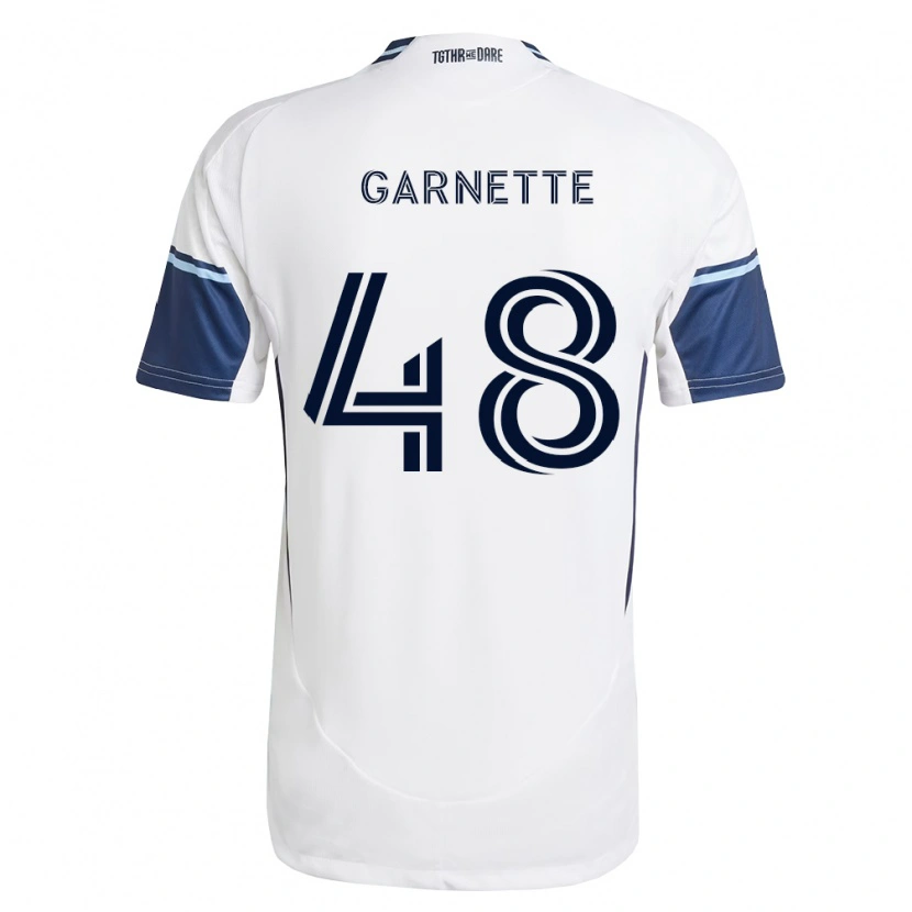 Danxen Børn Micaah Garnette #48 Hvid Kongelig Blå Hjemmebane Spillertrøjer 2026/27 Trøje T-Shirt