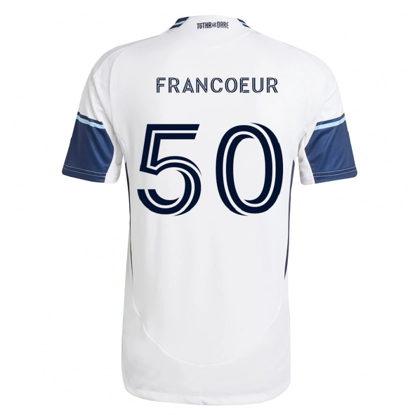Danxen Børn Isaac Francoeur #50 Hvid Kongelig Blå Hjemmebane Spillertrøjer 2026/27 Trøje T-Shirt