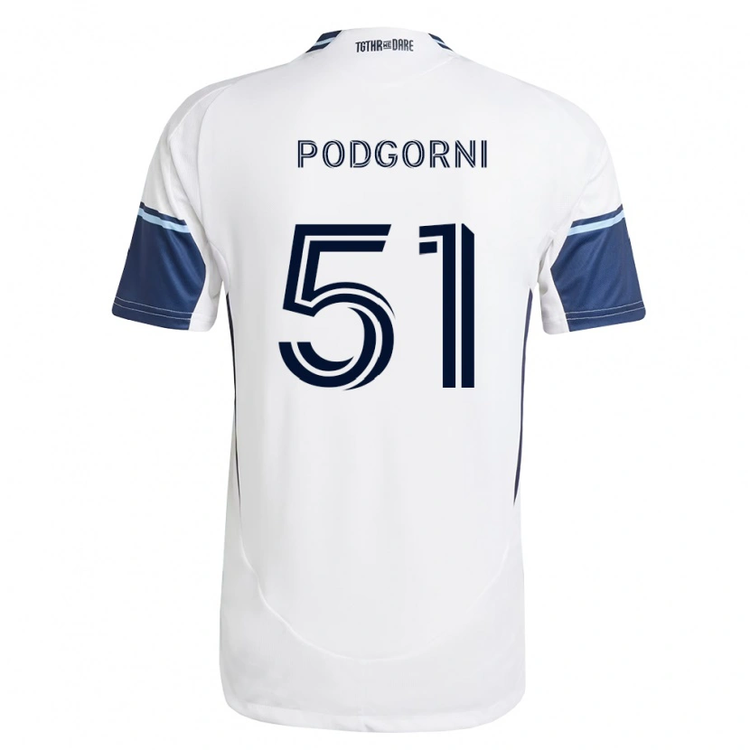 Danxen Børn Kevin Podgorni #51 Hvid Kongelig Blå Hjemmebane Spillertrøjer 2026/27 Trøje T-Shirt