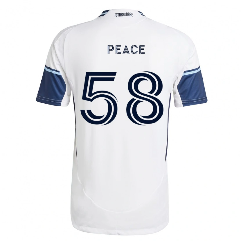 Danxen Børn Jesse Peace #58 Hvid Kongelig Blå Hjemmebane Spillertrøjer 2026/27 Trøje T-Shirt