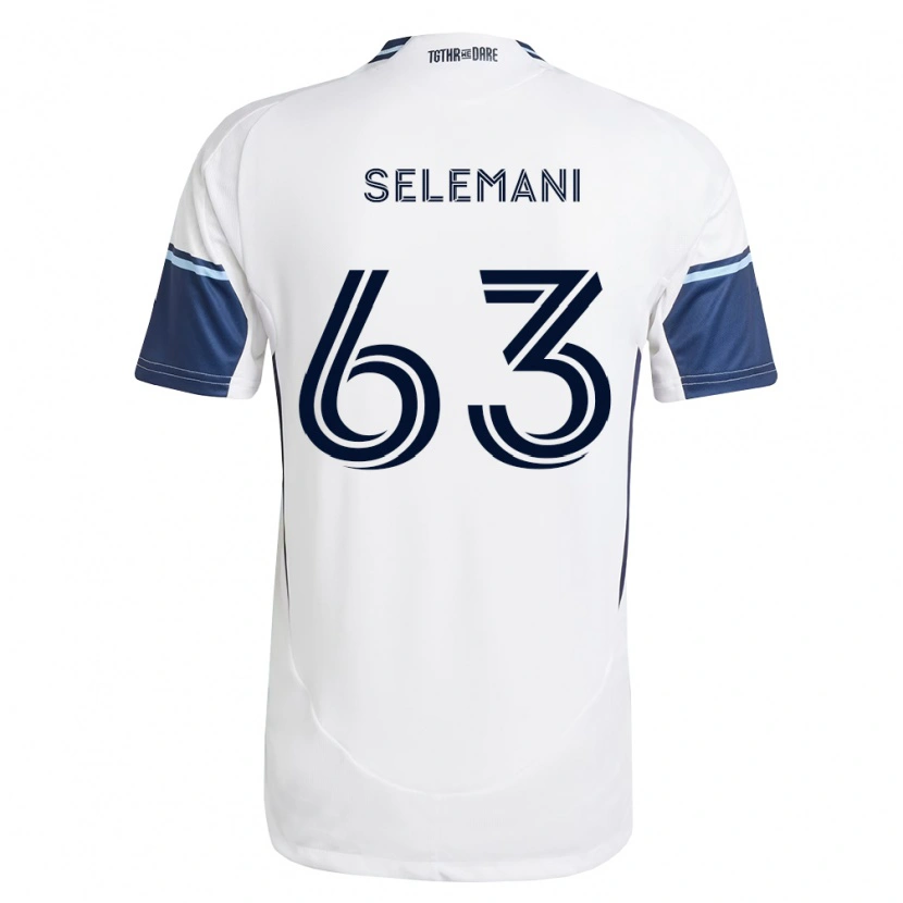 Danxen Børn Johnny Selemani #63 Hvid Kongelig Blå Hjemmebane Spillertrøjer 2026/27 Trøje T-Shirt