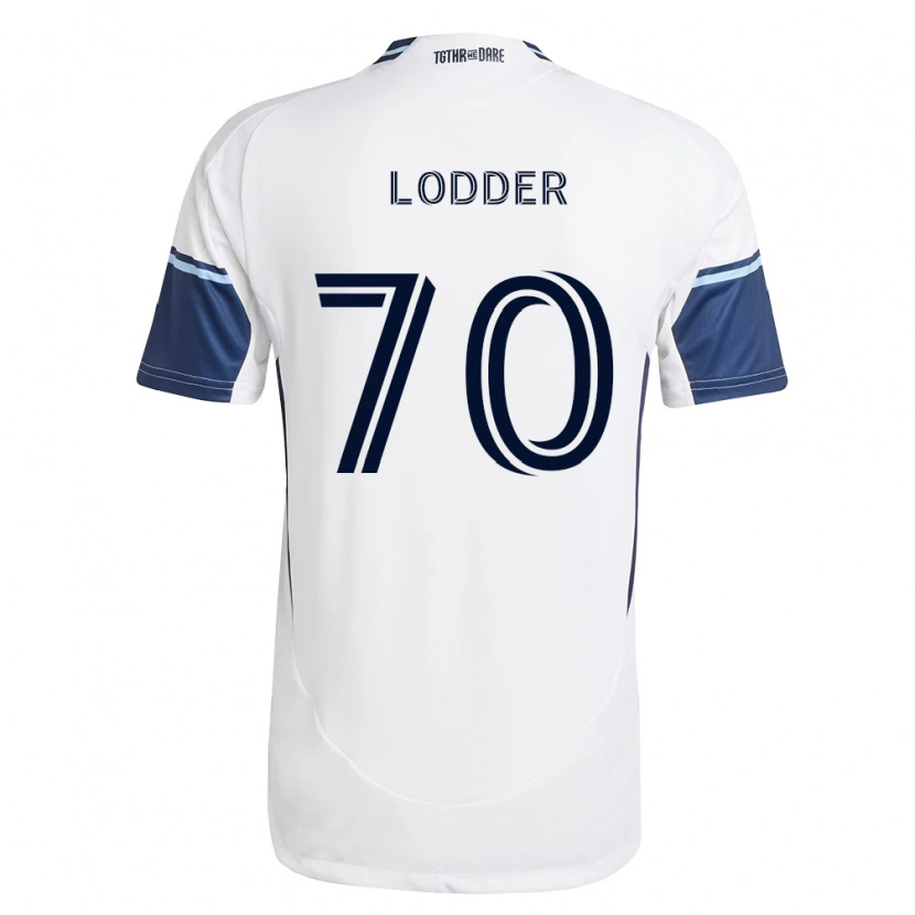 Danxen Børn Timothy Lodder #70 Hvid Kongelig Blå Hjemmebane Spillertrøjer 2026/27 Trøje T-Shirt