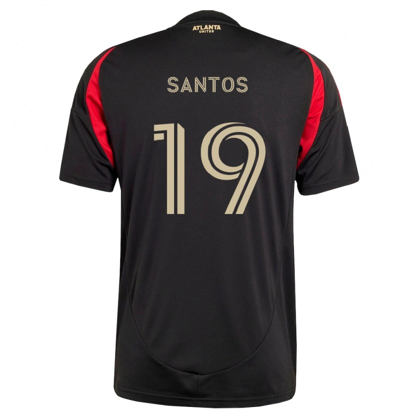 Danxen Børn Sergio Santos #19 Sort Rød Hjemmebane Spillertrøjer 2026/27 Trøje T-Shirt