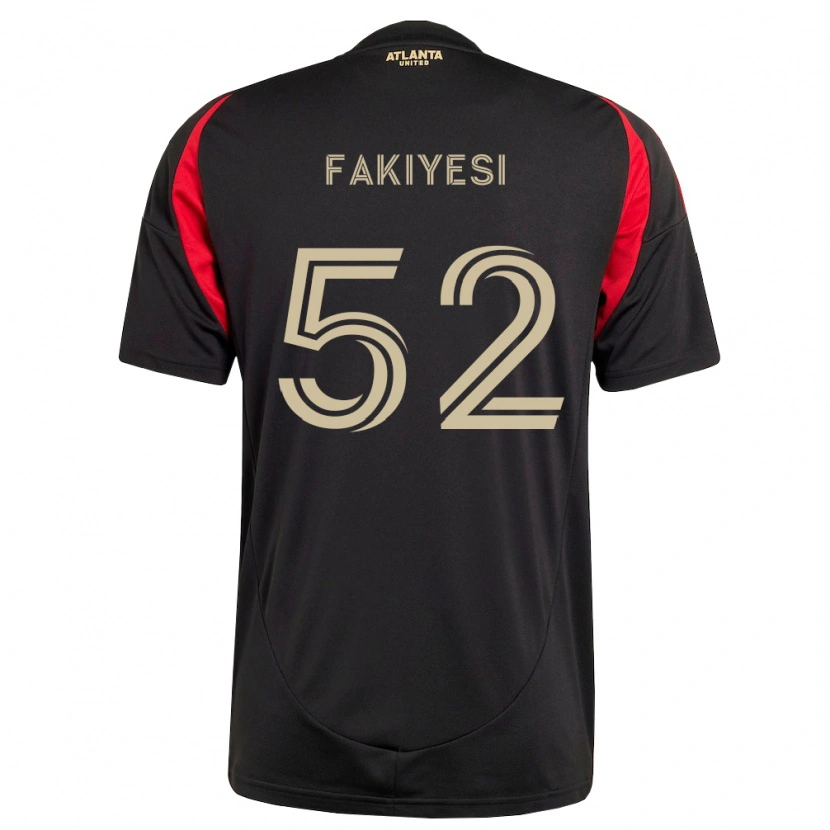 Danxen Børn Seyi Fakiyesi #52 Sort Rød Hjemmebane Spillertrøjer 2026/27 Trøje T-Shirt