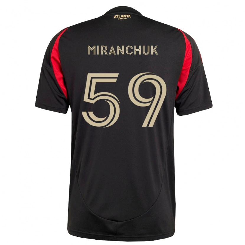 Danxen Børn Aleksey Miranchuk #59 Sort Rød Hjemmebane Spillertrøjer 2026/27 Trøje T-Shirt