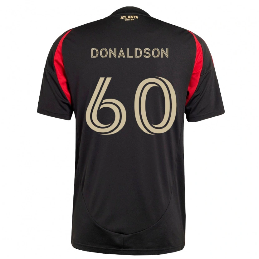Danxen Børn James Donaldson #60 Sort Rød Hjemmebane Spillertrøjer 2026/27 Trøje T-Shirt