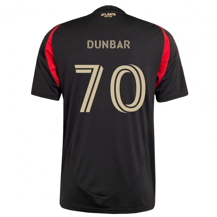 Danxen Børn Cameron Dunbar #70 Sort Rød Hjemmebane Spillertrøjer 2026/27 Trøje T-Shirt