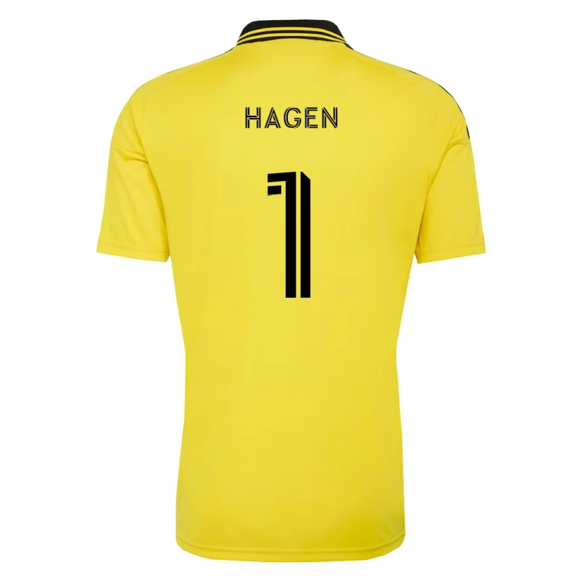 Danxen Børn Nicholas Hagen #1 Gul Sort Hjemmebane Spillertrøjer 2026/27 Trøje T-Shirt