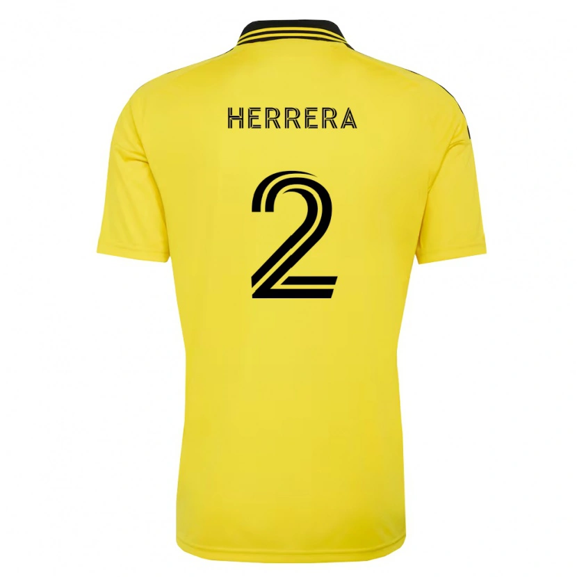 Danxen Børn Andrés Herrera #2 Gul Sort Hjemmebane Spillertrøjer 2026/27 Trøje T-Shirt