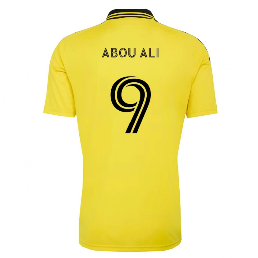 Danxen Børn Wessam Abou Ali #9 Gul Sort Hjemmebane Spillertrøjer 2026/27 Trøje T-Shirt