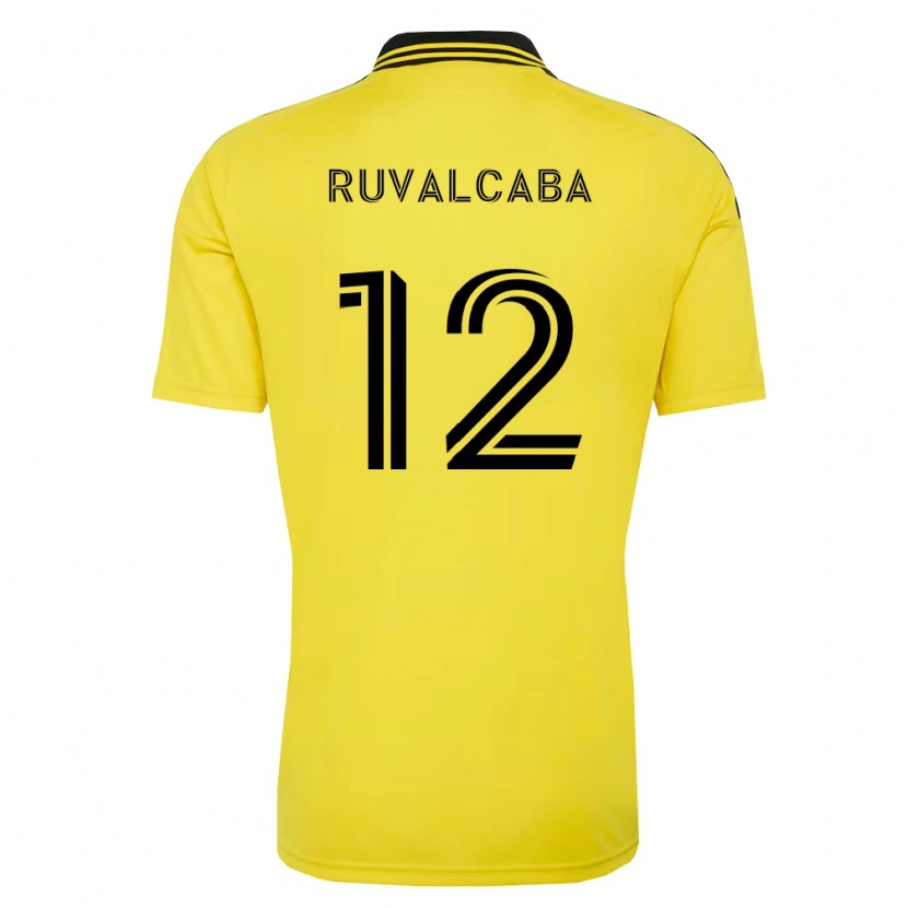 Danxen Børn Cesar Ruvalcaba #12 Gul Sort Hjemmebane Spillertrøjer 2026/27 Trøje T-Shirt
