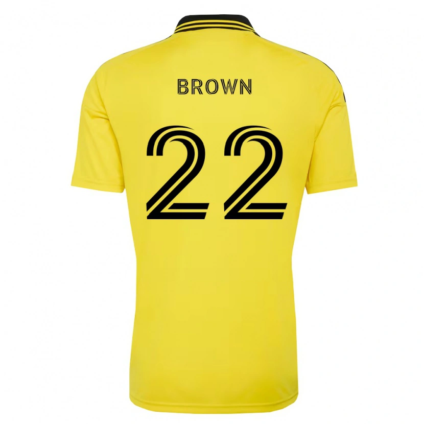 Danxen Børn Tristan Brown #22 Gul Sort Hjemmebane Spillertrøjer 2026/27 Trøje T-Shirt