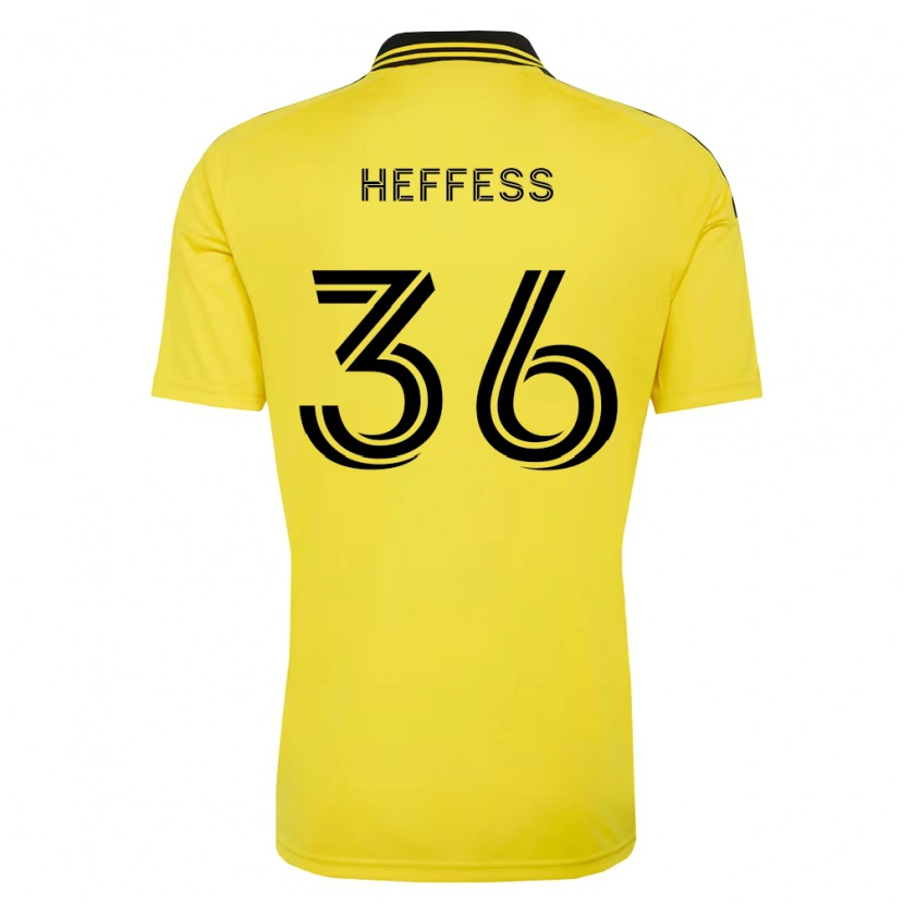 Danxen Børn Isaac Heffess #36 Gul Sort Hjemmebane Spillertrøjer 2026/27 Trøje T-Shirt