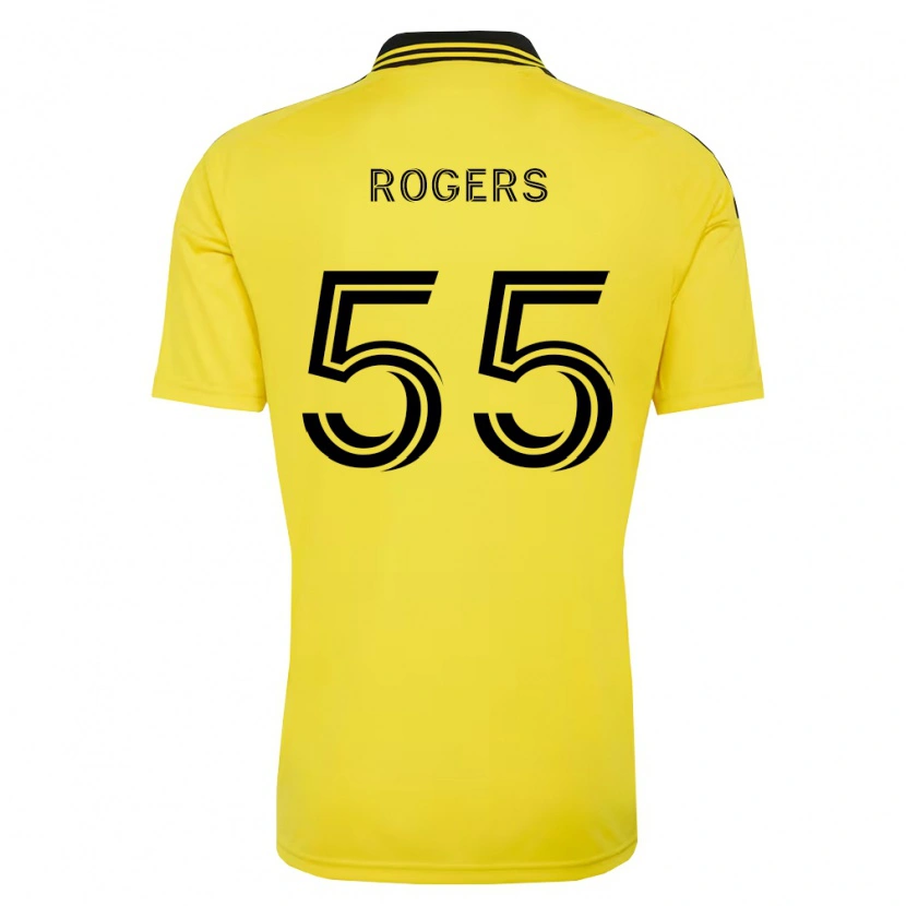 Danxen Børn Chris Rogers #55 Gul Sort Hjemmebane Spillertrøjer 2026/27 Trøje T-Shirt
