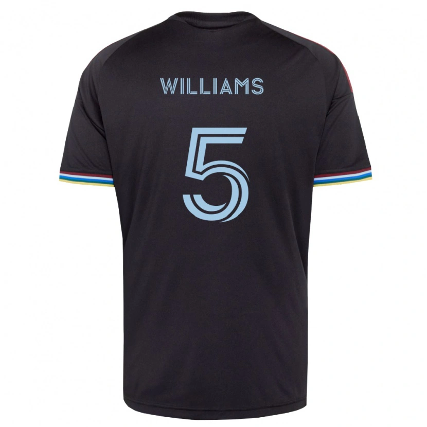 Danxen Børn Loïc Williams #5 Sort Himmelblå Hjemmebane Spillertrøjer 2026/27 Trøje T-Shirt