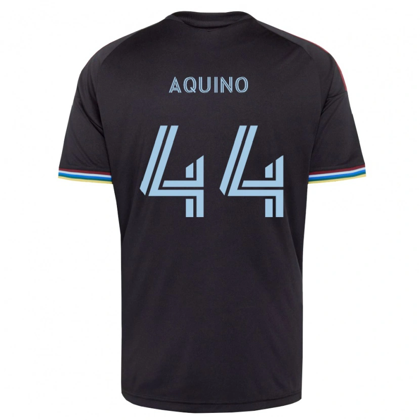 Danxen Børn Chris Aquino #44 Sort Himmelblå Hjemmebane Spillertrøjer 2026/27 Trøje T-Shirt