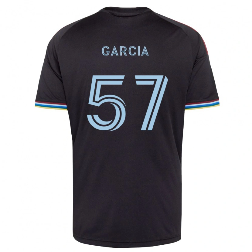 Danxen Børn Rogelio Garcia #57 Sort Himmelblå Hjemmebane Spillertrøjer 2026/27 Trøje T-Shirt