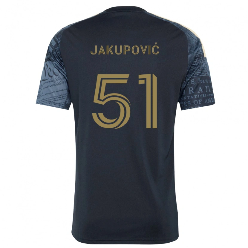 Danxen Børn Malik Jakupović #51 Marineblå Brun Hjemmebane Spillertrøjer 2026/27 Trøje T-Shirt