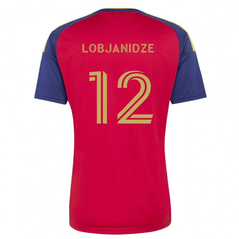 Danxen Børn Saba Lobjanidze #12 Kongelig Blå Brun Rød Hjemmebane Spillertrøjer 2026/27 Trøje T-Shirt