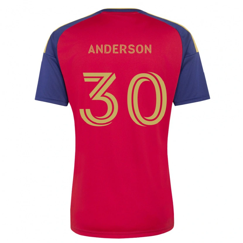 Danxen Børn Owen Anderson #30 Kongelig Blå Brun Rød Hjemmebane Spillertrøjer 2026/27 Trøje T-Shirt