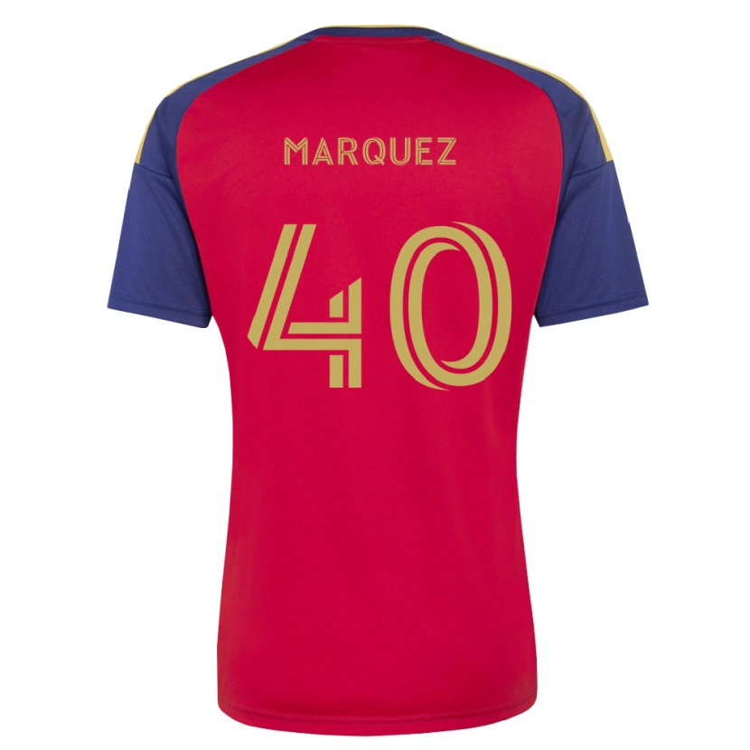 Danxen Børn Omar Marquez #40 Kongelig Blå Brun Rød Hjemmebane Spillertrøjer 2026/27 Trøje T-Shirt