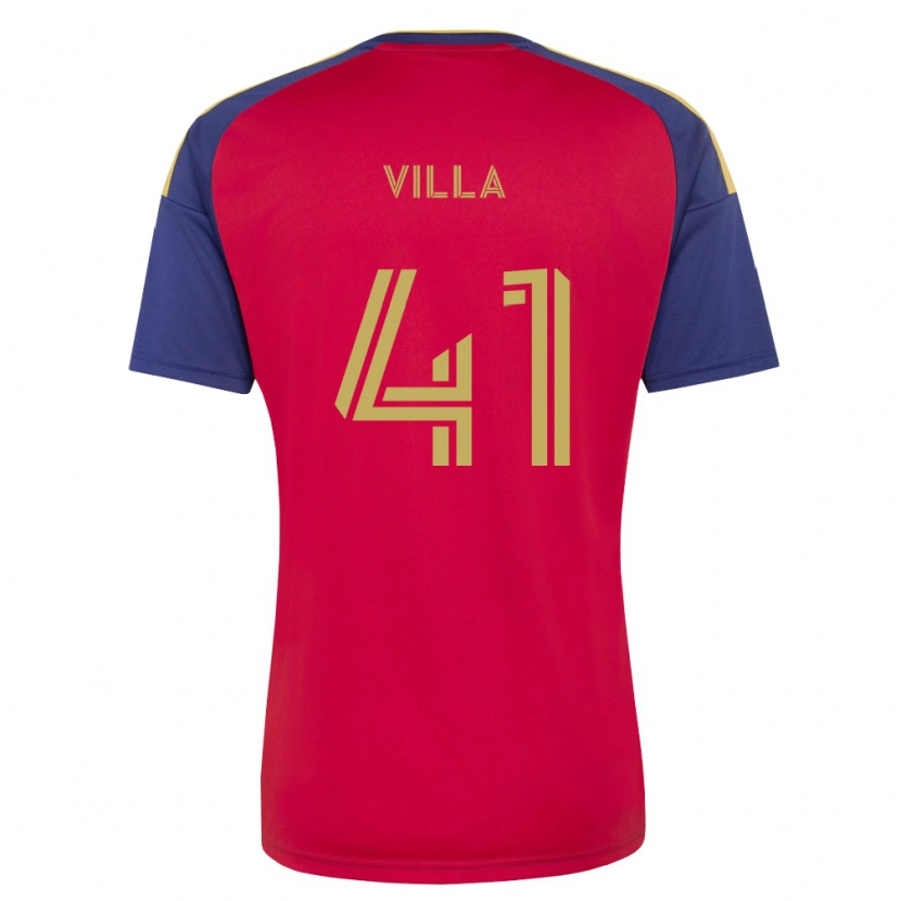 Danxen Børn Gio Villa #41 Kongelig Blå Brun Rød Hjemmebane Spillertrøjer 2026/27 Trøje T-Shirt
