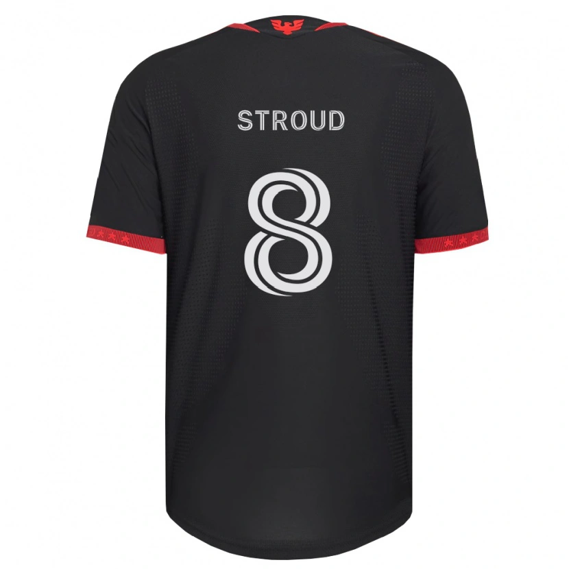 Danxen Børn Jared Stroud #8 Sort Hvid Rød Hjemmebane Spillertrøjer 2026/27 Trøje T-Shirt