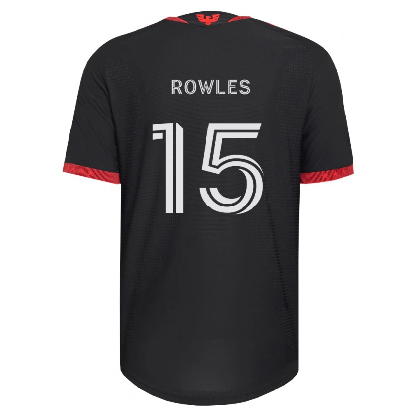 Danxen Børn Kye Rowles #15 Sort Hvid Rød Hjemmebane Spillertrøjer 2026/27 Trøje T-Shirt
