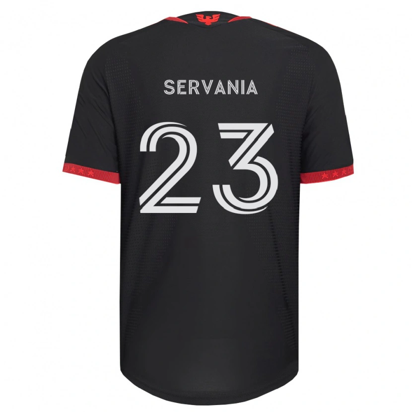 Danxen Børn Brandon Servania #23 Sort Hvid Rød Hjemmebane Spillertrøjer 2026/27 Trøje T-Shirt