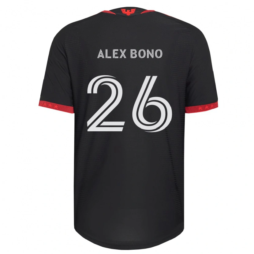 Danxen Børn Alex Bono #26 Sort Hvid Rød Hjemmebane Spillertrøjer 2026/27 Trøje T-Shirt