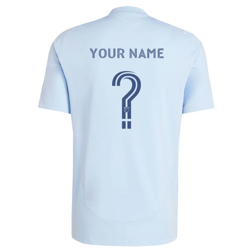 Danxen Børn Dit Navn #0 Lyseblå Lysegrå Hjemmebane Spillertrøjer 2026/27 Trøje T-Shirt