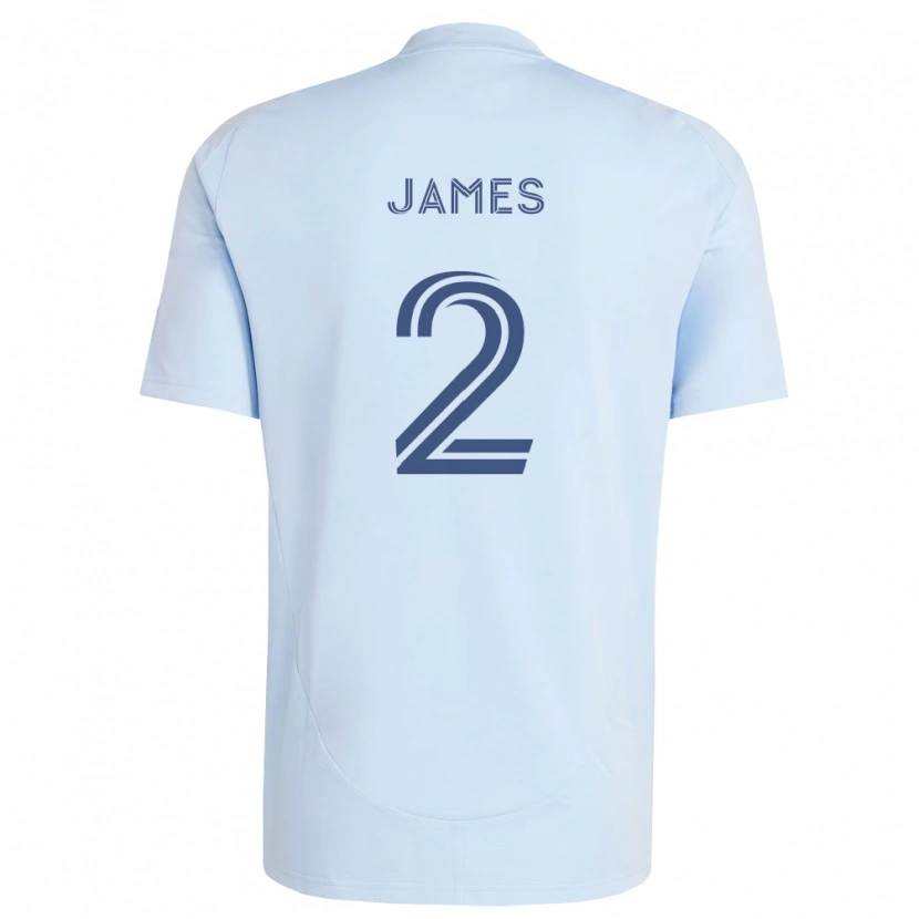Danxen Børn Ian James #2 Lyseblå Lysegrå Hjemmebane Spillertrøjer 2026/27 Trøje T-Shirt