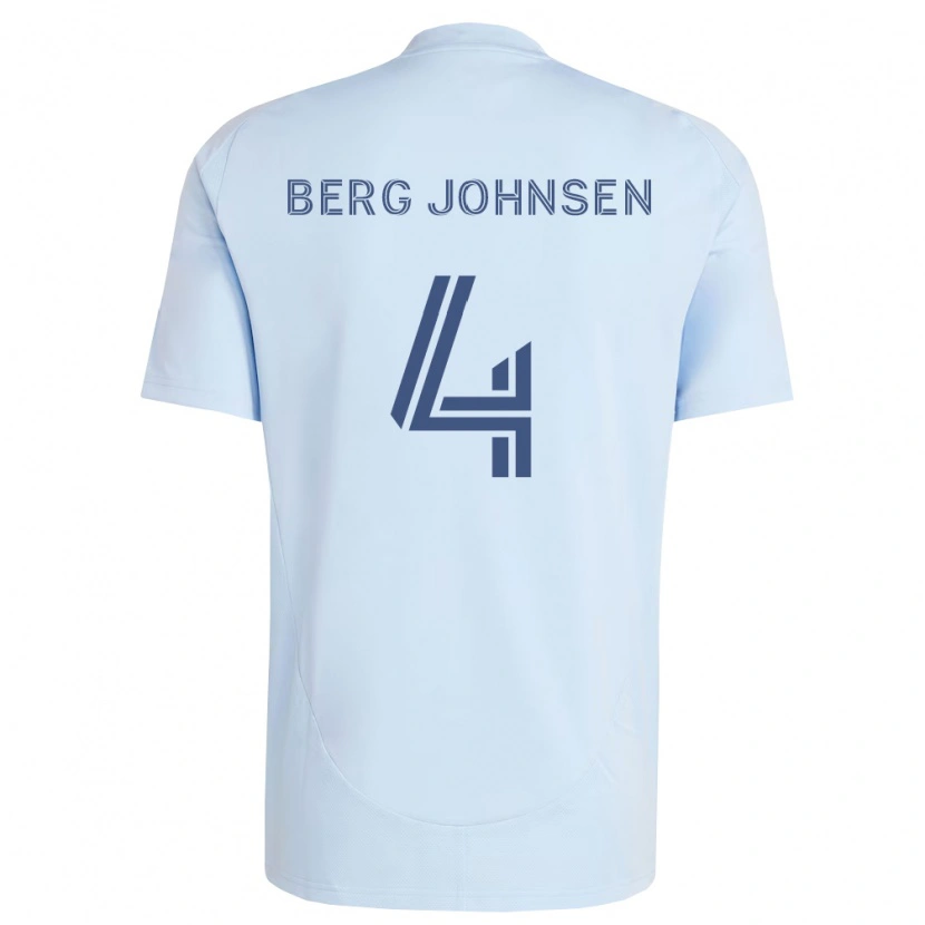 Danxen Børn Lasse Berg Johnsen #4 Lyseblå Lysegrå Hjemmebane Spillertrøjer 2026/27 Trøje T-Shirt